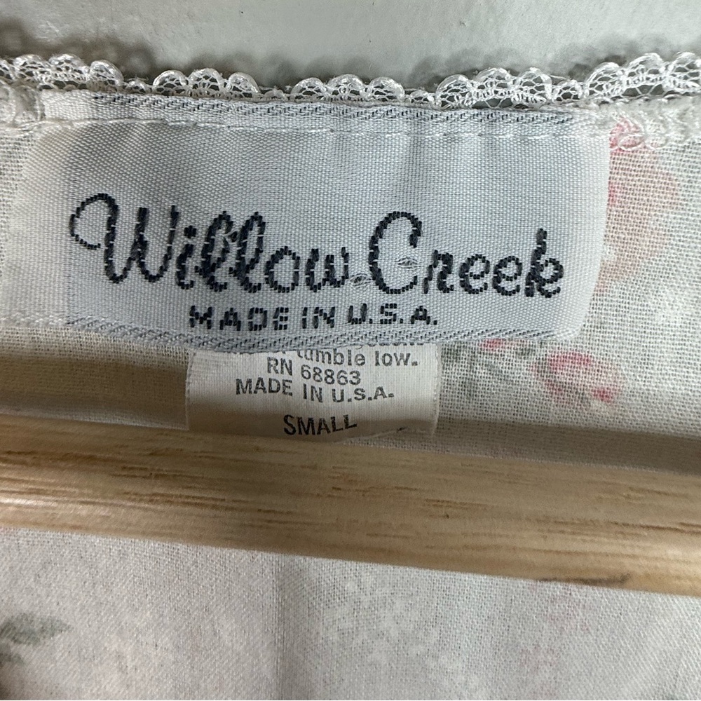 Vintage Willow Creek Floral Nightgown Lace Trim Slip Dress Nightdress Small NWOT - Picture 3 of 8